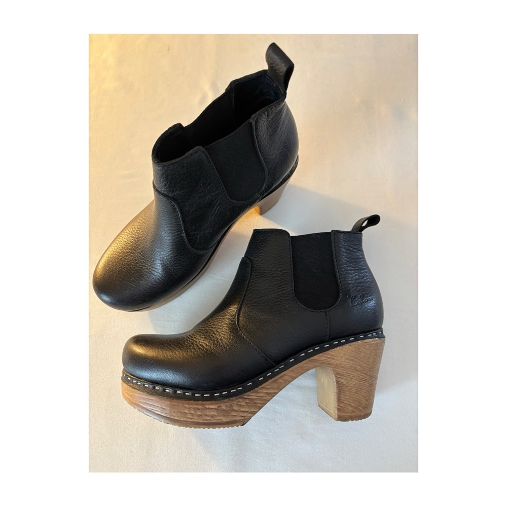 Calou Stockholm Black Leather Ankle Boots